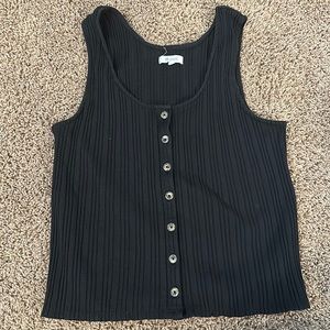 Black button down madewell tank top